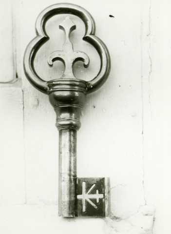 Nøkkel til hoveddør, Grinder, Grue, Hedmark. Fotografert 1935.