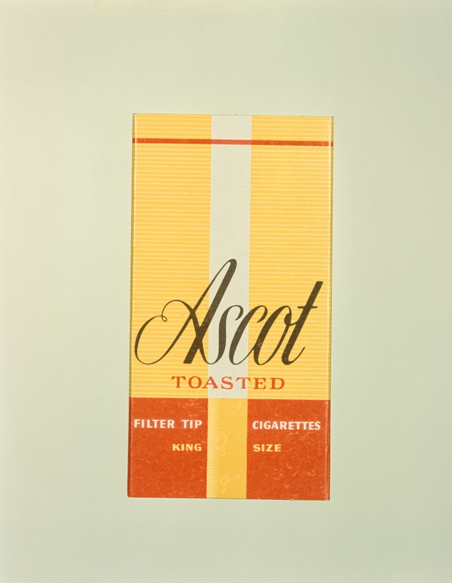 Reklamefoto av Ascot sigaretter.