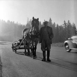 Hest og vogn i Telemark, 01.10.1956