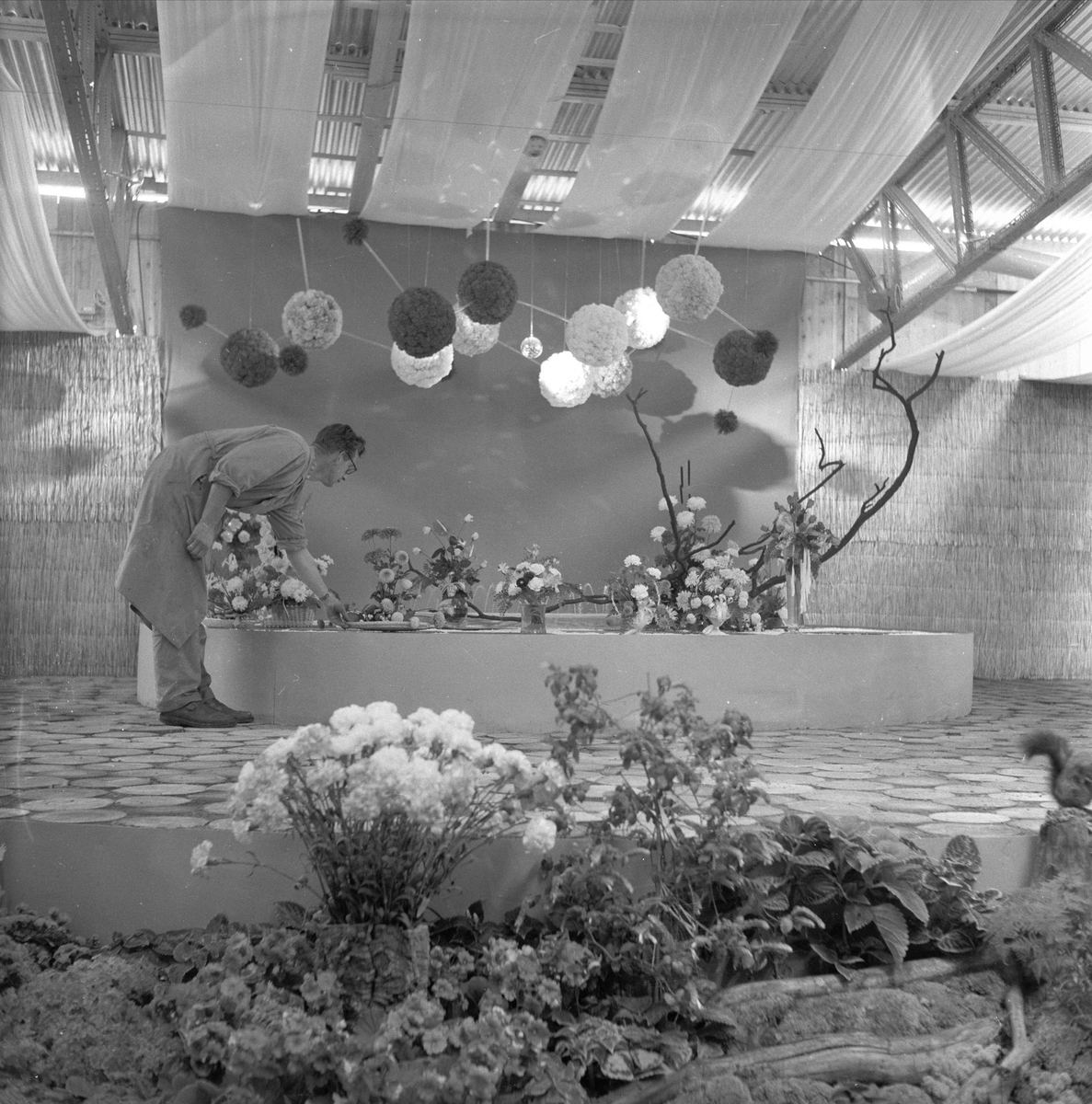 Lillestrøm, 11. oktober 1958, blomsterutstillingen "Floratom".