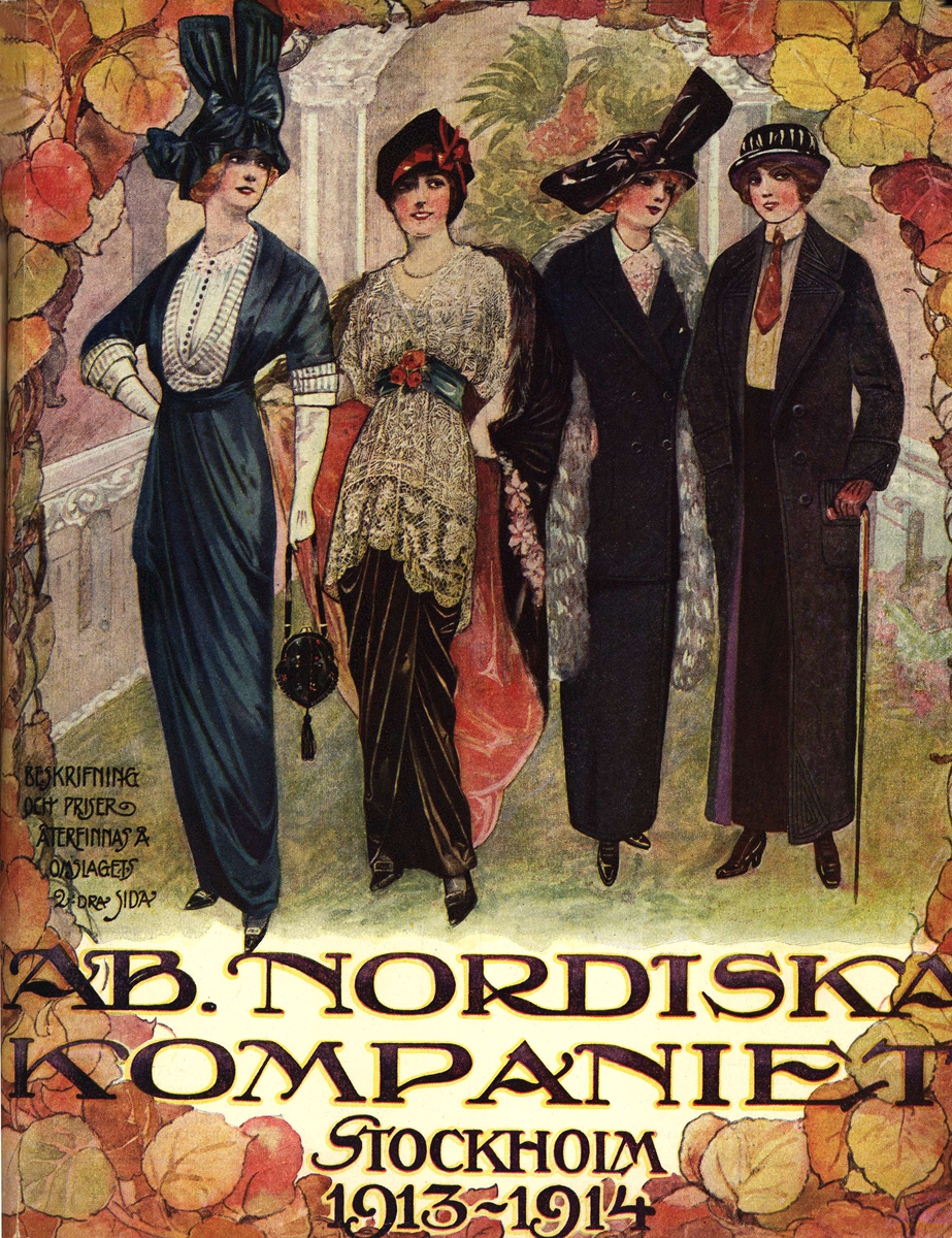 Omslag till AB Nordiska kompaniets varukatalog 1913-14. Dammode.
