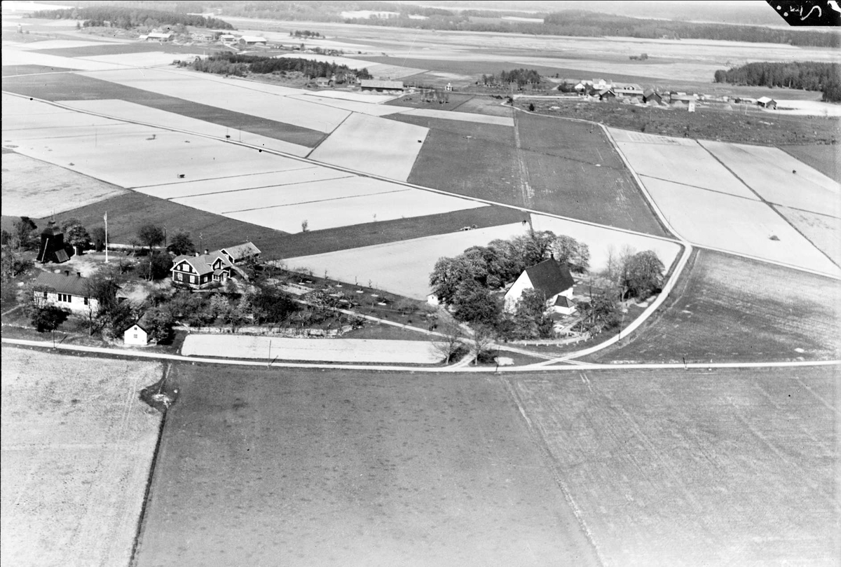 Flygfoto över Löt, Löts socken, Uppland 1936