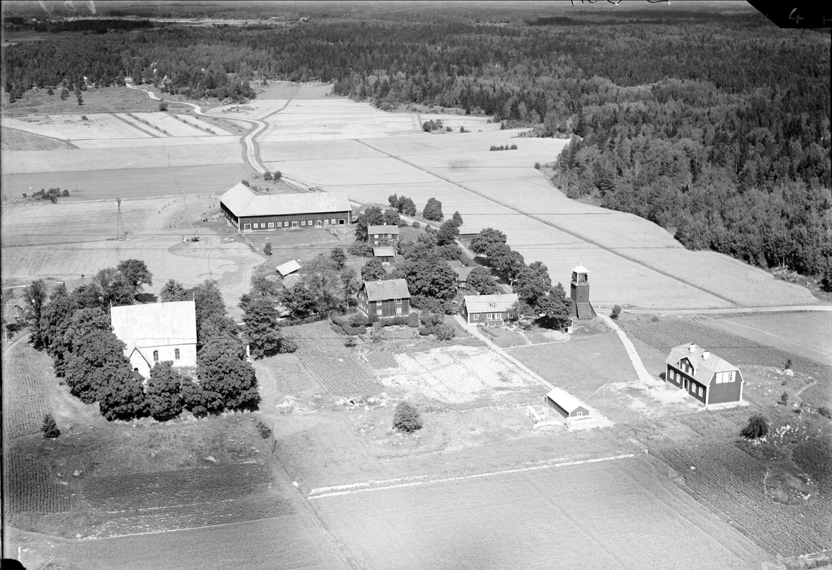 Flygfoto över Bladåker, Bladåkers socken, Uppland 1936