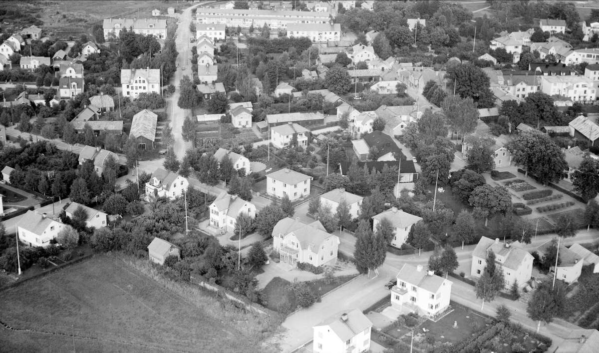 Flygfoto över Östhammar, Uppland 1955
