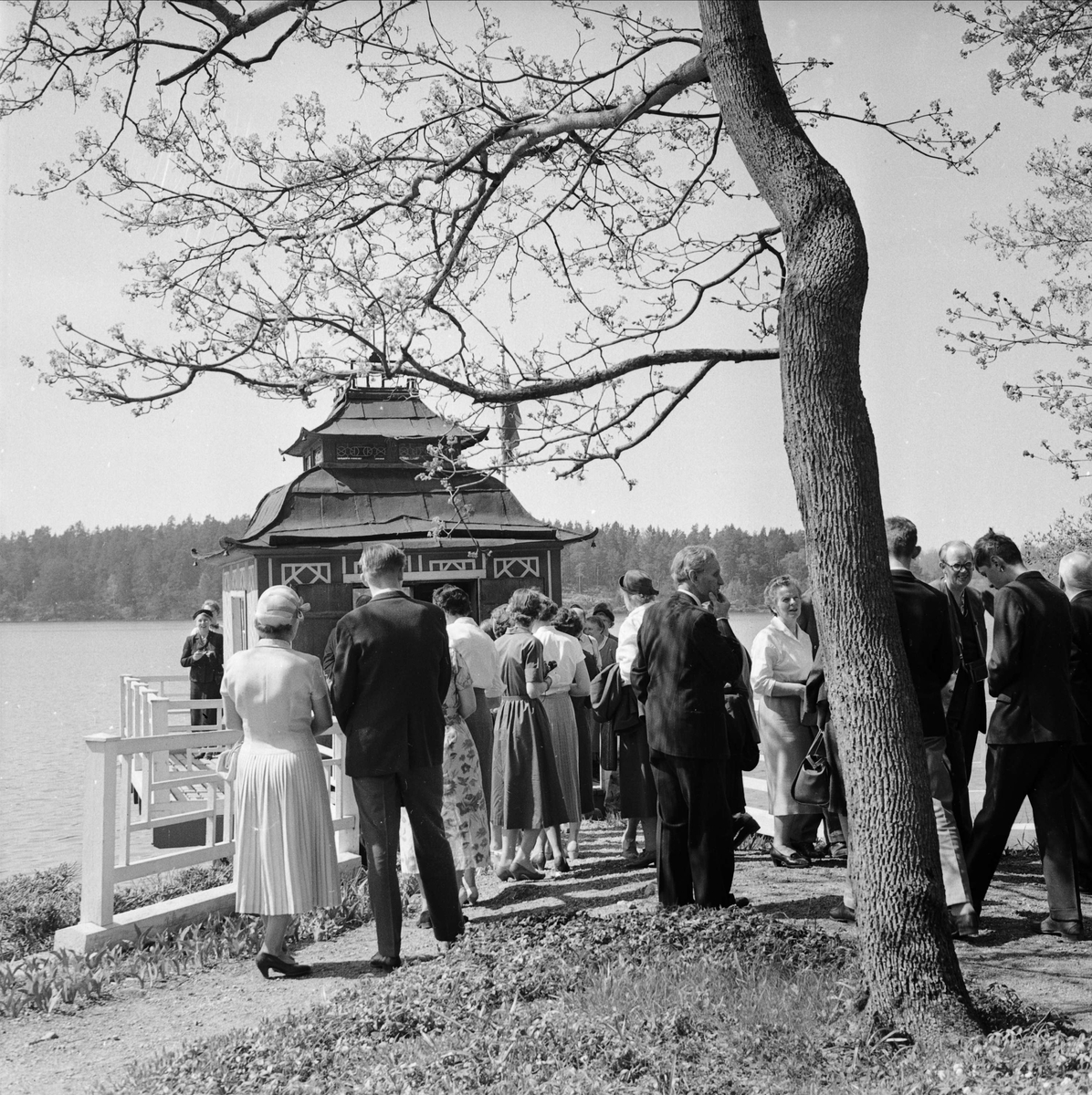 Upplands Fornminnesförenings utflykt till Grönsö, maj 1958