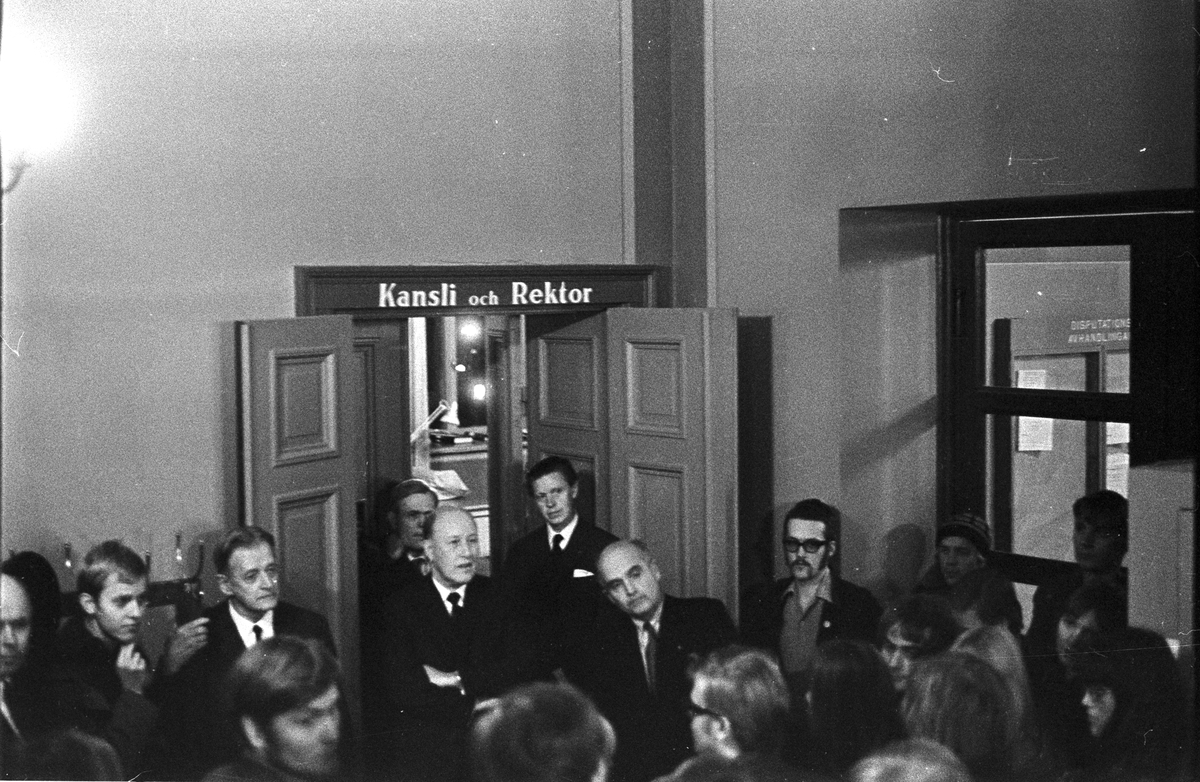 Konsistoriebråk, Uppsala universitet, Uppsala november 1968