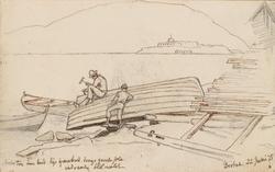 Båtbyggere, Drøbak [Tegning]