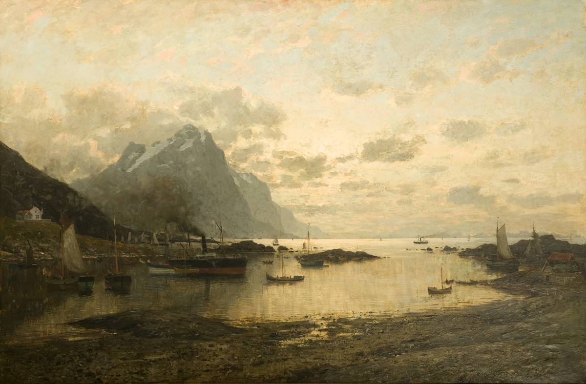 Dampskip, jekter og fiskebåter i Nordlandsnatur