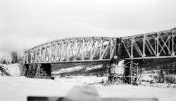 Bru over Lågen ved Eide - provisorisk utbedring av krigsskad