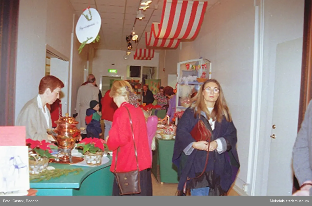 Julmarknad på Mölndals museum 1994-12-03.