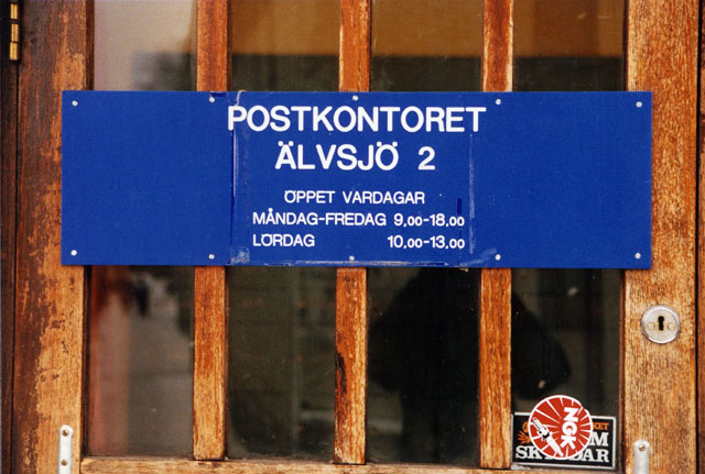Postkontoret 125 02 Älvsjö Huddingevägen 431