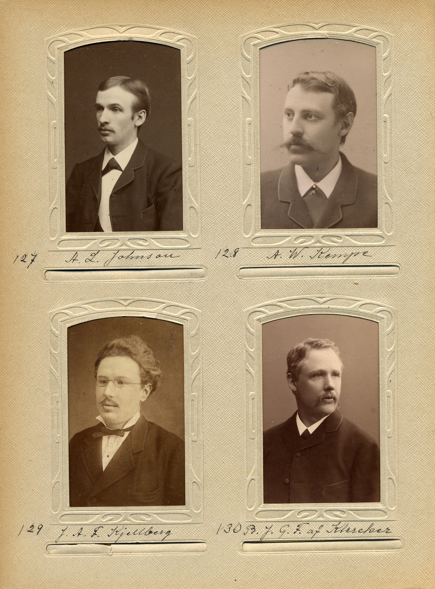 Porträtt av Bror Johan Göran Fredrik af Klercker, postmästare i Torpshammar 1882-1891 och i Mellerud 1891-1904.