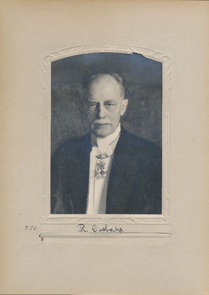 Porträtt av Richard Emanuel Ossbahr, Generalpostdirektör 1907.