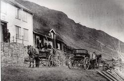 Bjøberg skysstasjon i Hemsedal i 1870-åra.