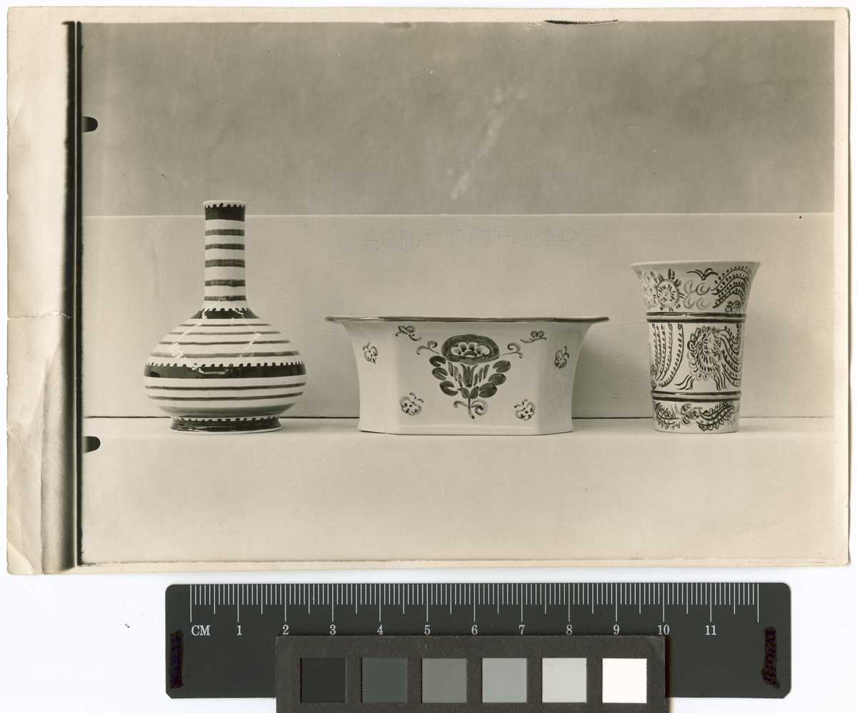 Göteborgs Jubileum (Minnesutställningen), 1923
Utställningsföremål: porslin, vaser och kruka