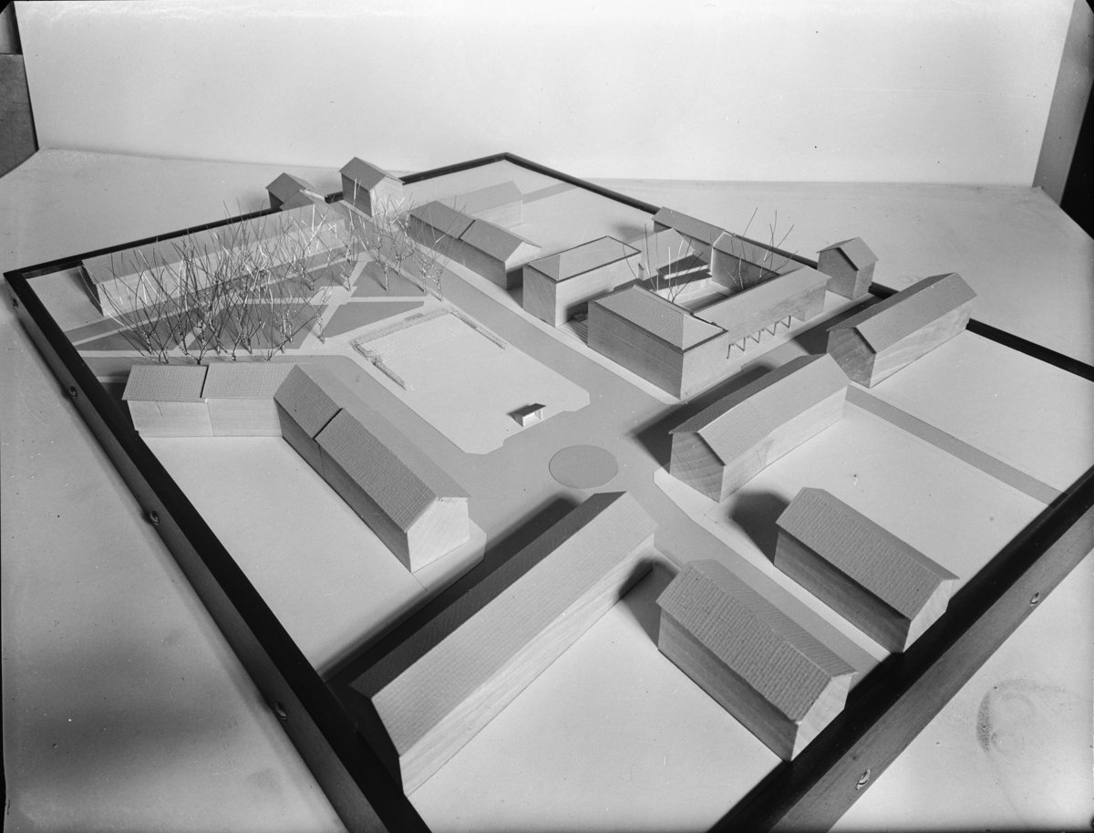 Modell av Gislaveds hotell med tillbyggnad