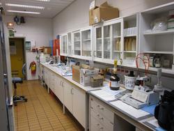 Fra laboratoriet på Statfjord A.