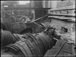 Hafslund A/S i Skjeberg, 1936. Fra bygging av kraftstasjon.
