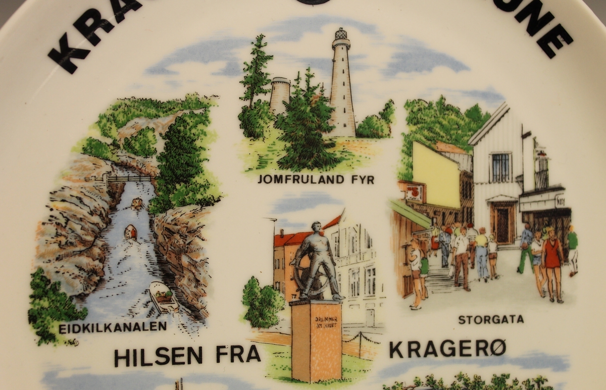Seks motiver fra Kragerø-distriktet og byen.