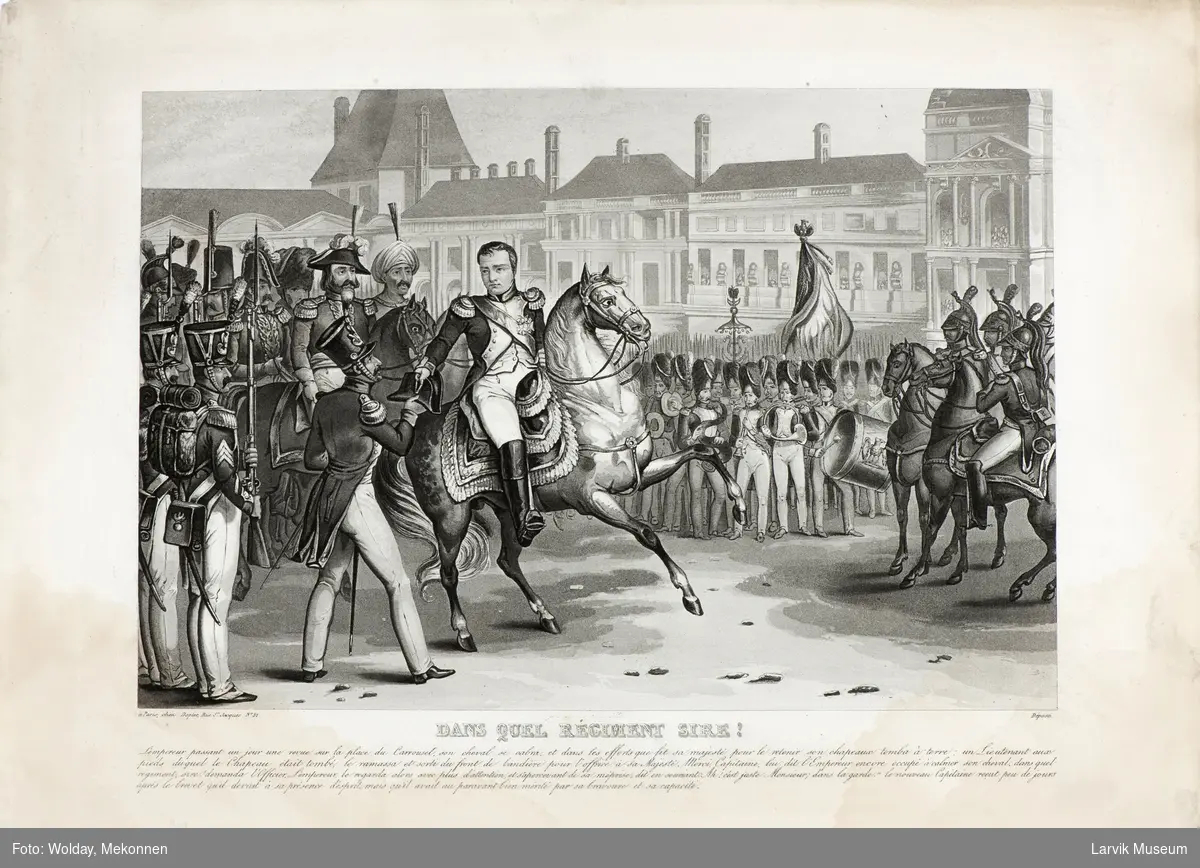 Napoleon omgitt av sine soldater