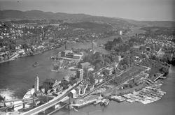 Ulike Widerø flyfoto Skien kommune, Sentrum