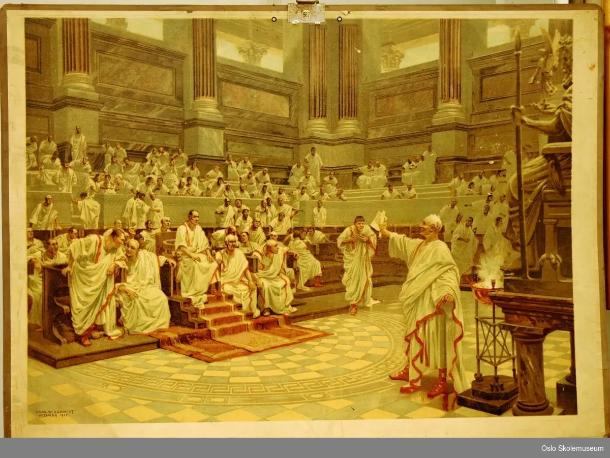 Ciceros tale som går til angrep på Catilina i det Romerske sentate.