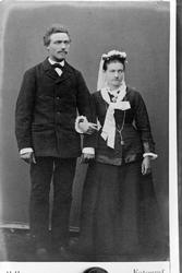 Reproduksjon av et bryllupsportrett.