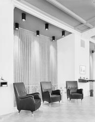 Bergens Kreditbank, interiør, ekspedisjon, lenestoler, takla