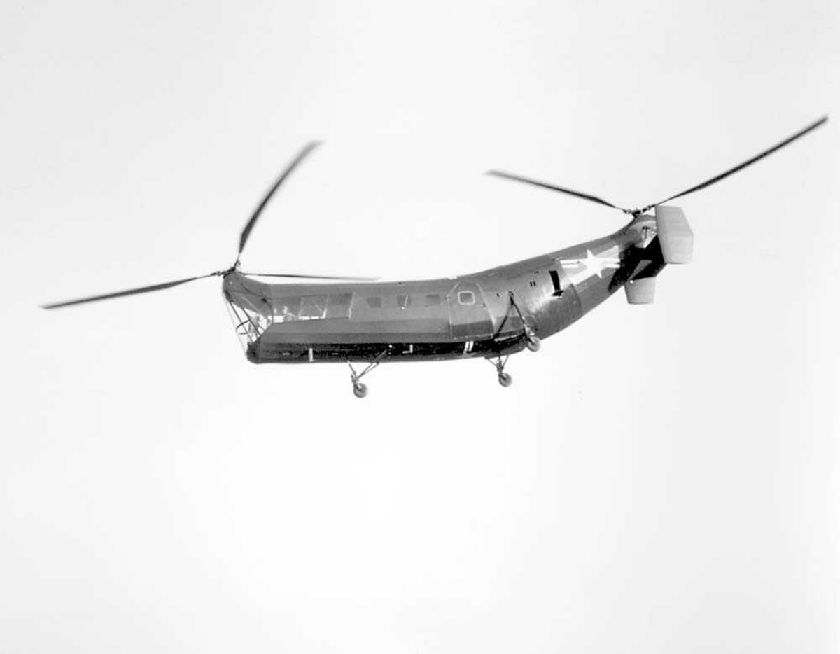 1 helikopter i luften. Piasecki HRP-1 (PV-3).