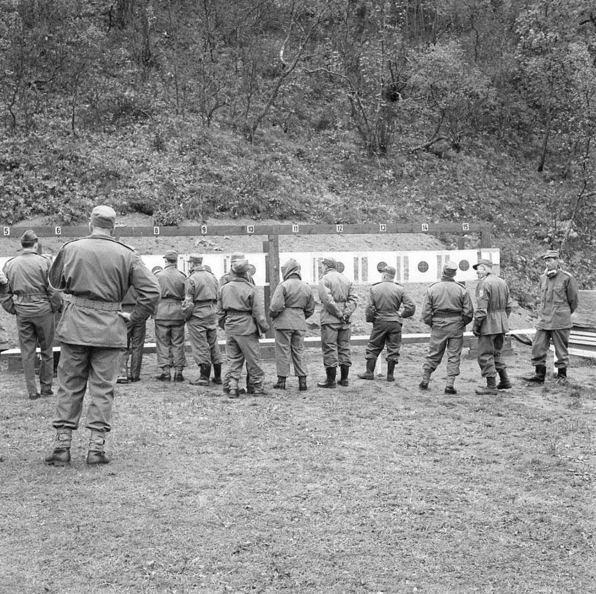 Luftforsvarets mesterskap i pistolskyting på pistolbanen i Bodin leir.