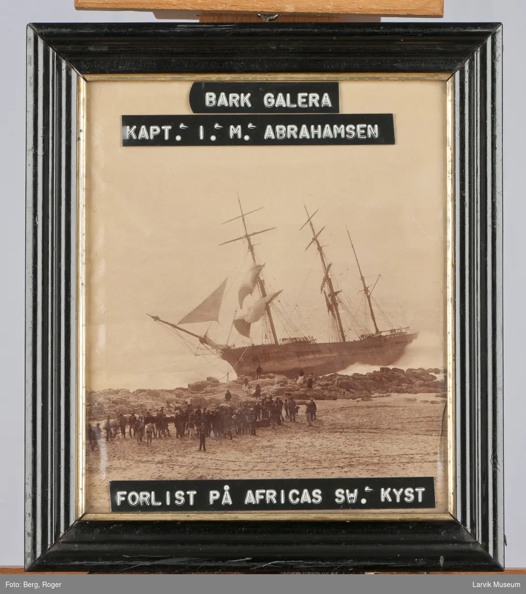 Barken Galera, etter forliset på Afrikas sørvestkyst