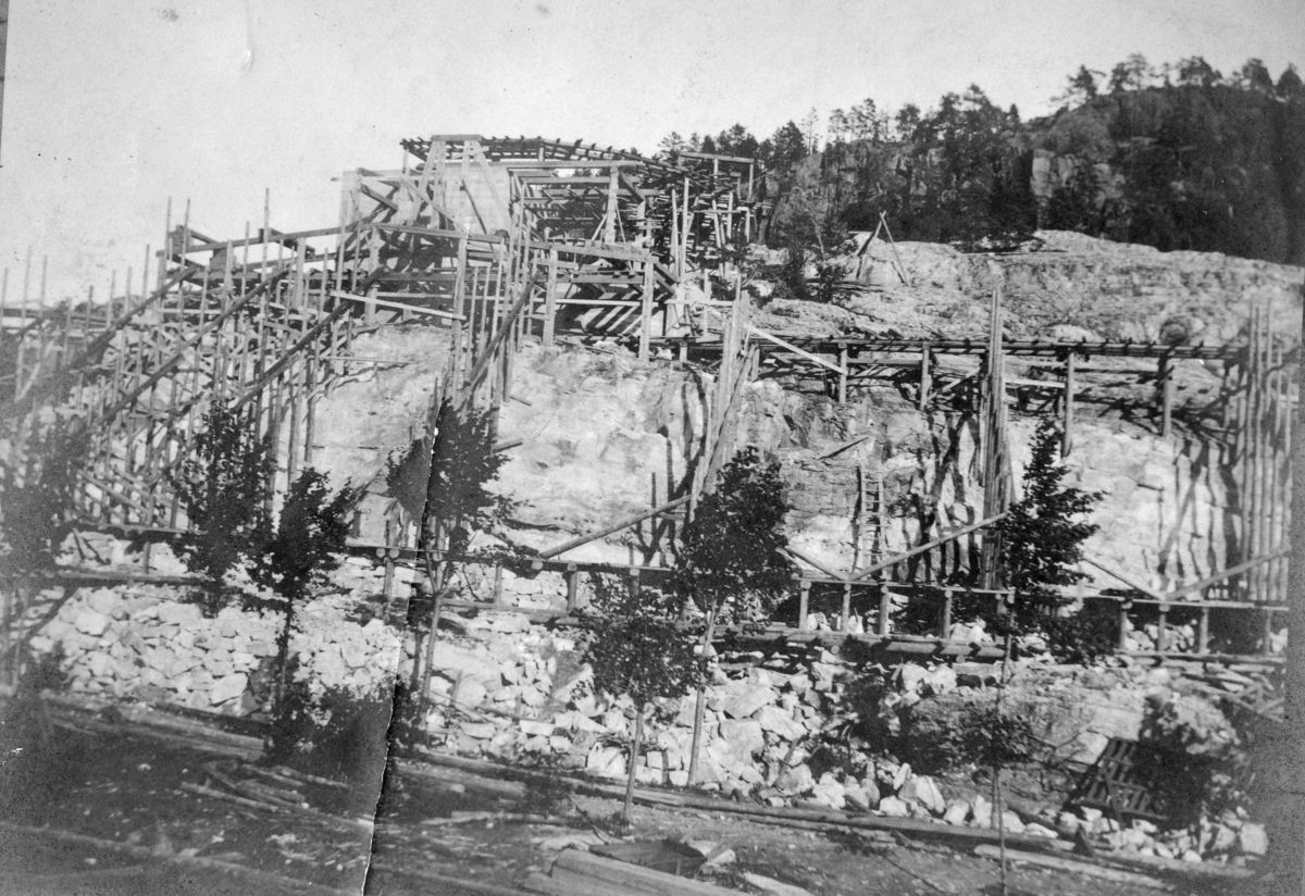 Valberg i tidlig fase av  utbygging ved steinbruddet  etter 2.verdenskrig.