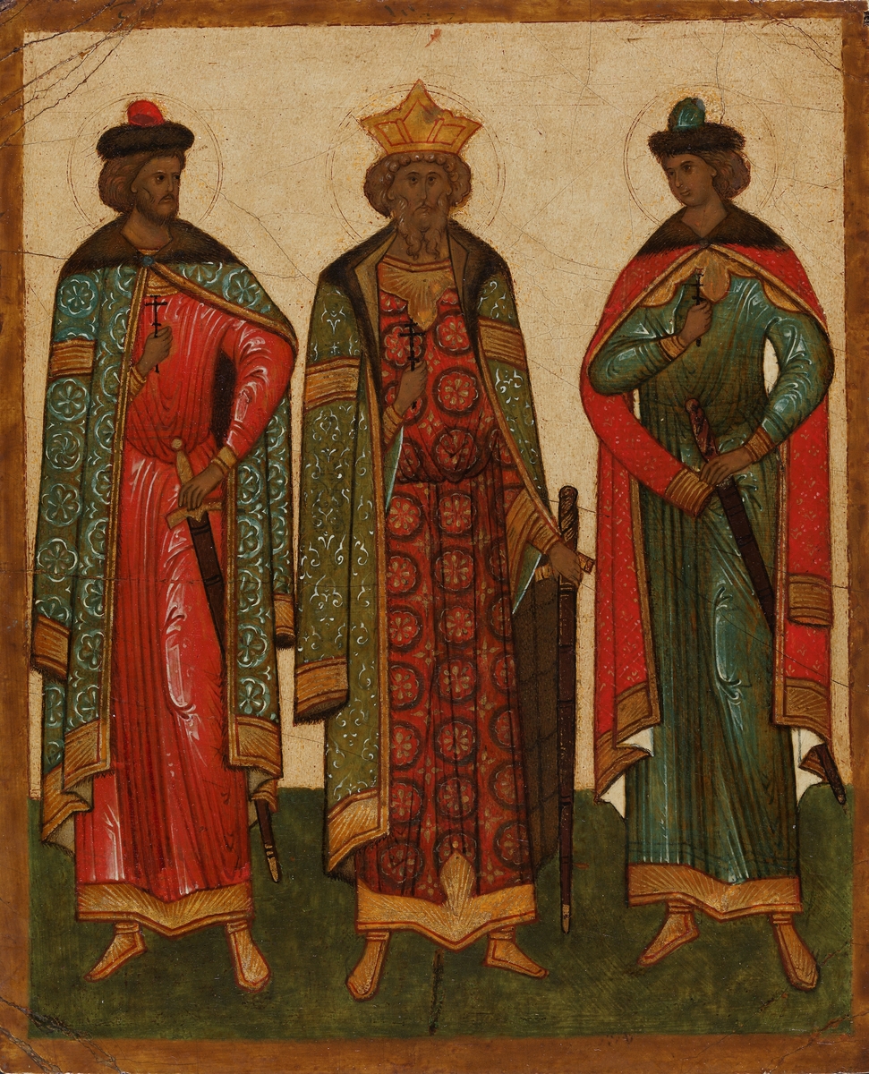 De hellige fyrstene Boris, Vladimir og Gleb [Ikon]