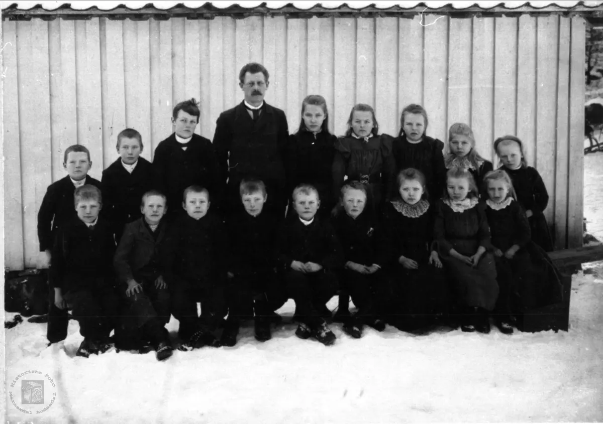 Skolebilde fra Gangså 1901