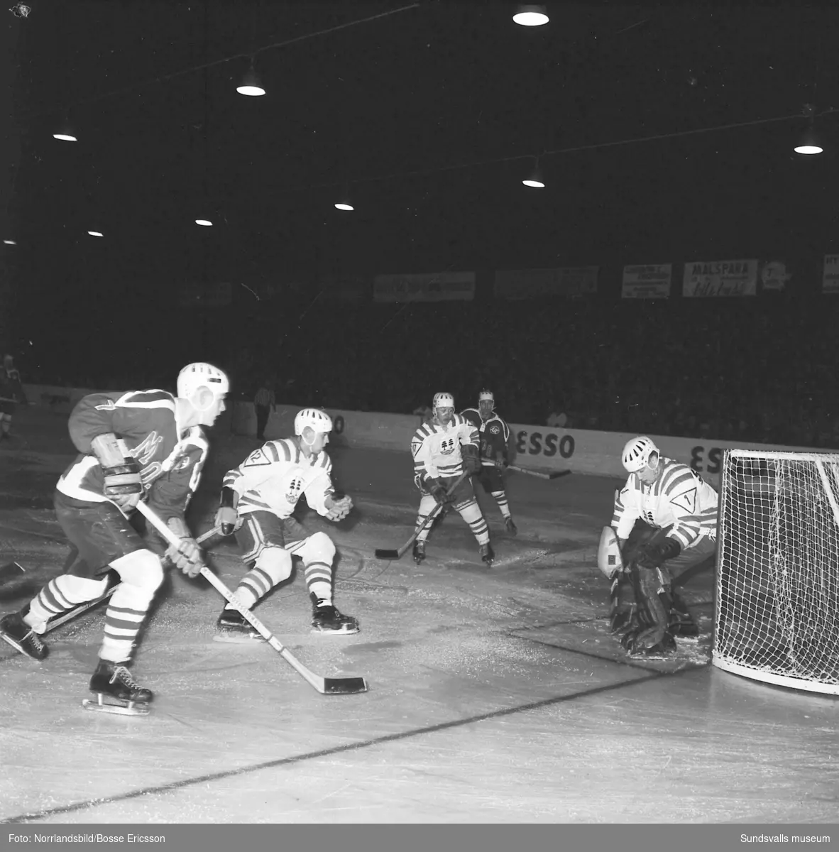 Klassiskt Västernorrlandsderby i ishockey mellan Wifsta/Östrand och Modo på Isstadions uterink i Timrå.