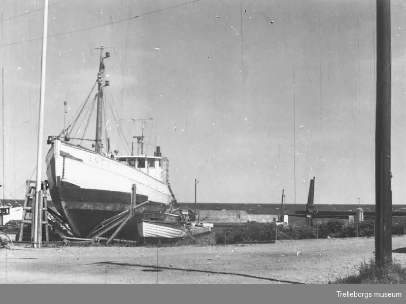 Fiskebåt i hamnen - Trelleborgs museum / DigitaltMuseum