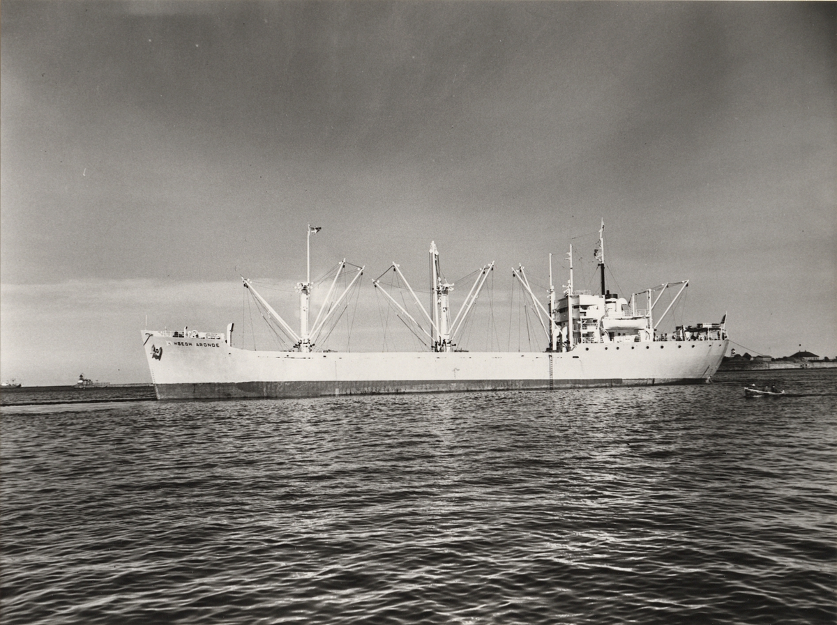Lastmotorfartyget HÖEGH ARONDE. Foto från Köpenhamn juni månad 1959.