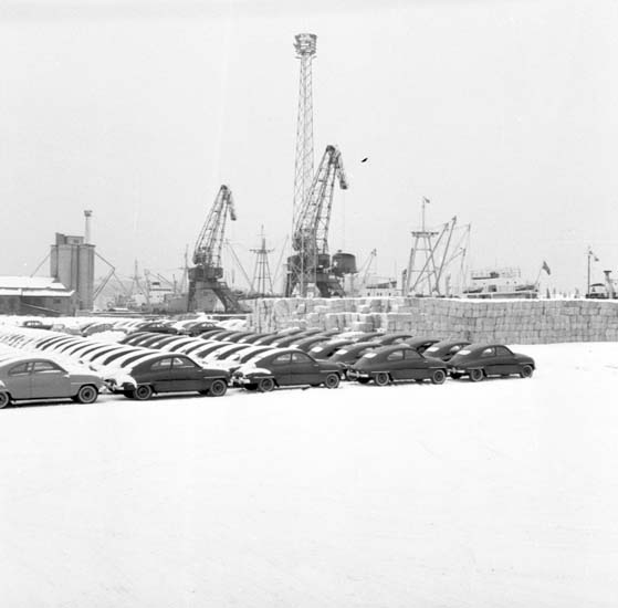 Saab-export, Uddevalla hamn i januari 1958