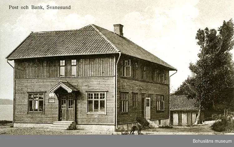 Text på kortet: "Post och Bank, Svanesund".