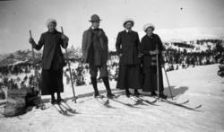 Fotoarkivet etter Gunnar Knudsen. Skitur på fjellet. I midte