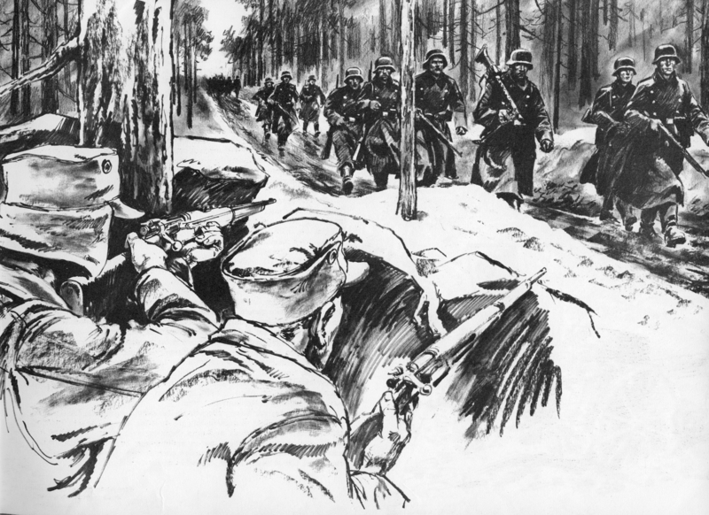 Ved Kroken ble tyskerne sluppet inn på kloss hold før ild ble åpnet.