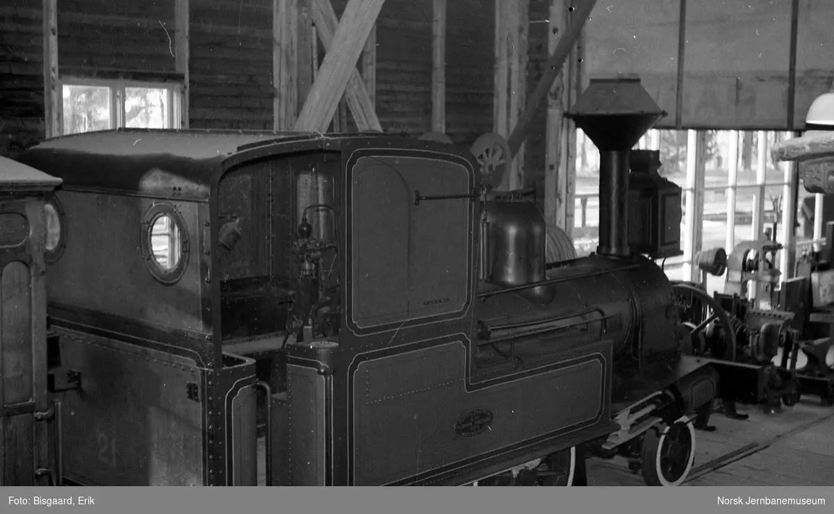 Røroslokomotiv nr. 21 - NSB type III "Alf" - på Jernbanemuseet
