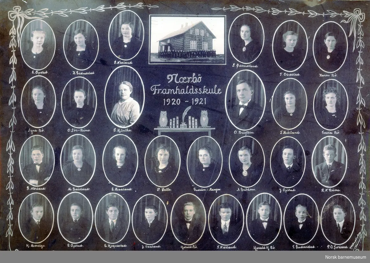 Framhaldsskolen, Nærbø, 1920-21.