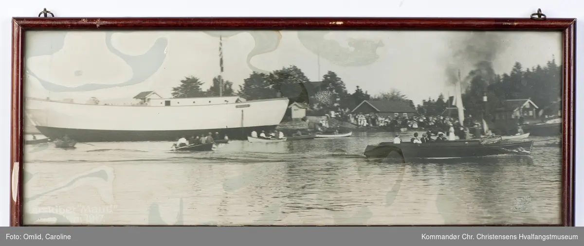 Polarskipet "Maud" 7. Juni 1917. "Maud"s stabelavløpning.