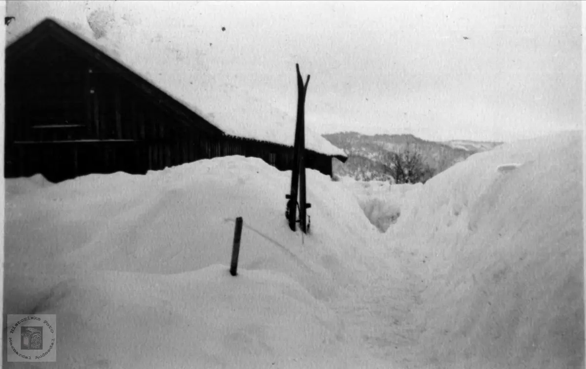 Snøvinteren 1936 - 37. Fjellestad.