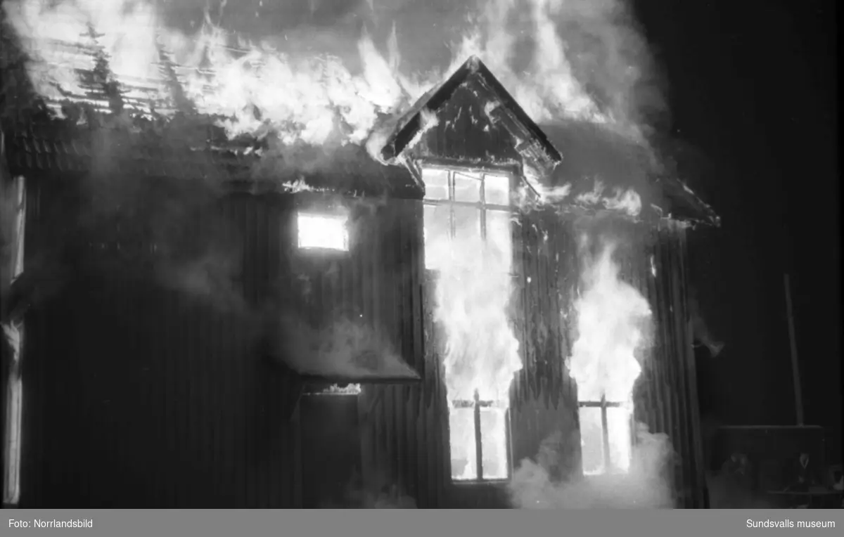 Brand i bostadshus i Granlo.