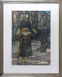 Kristus stiger ned i dødsriket [Akvarell]