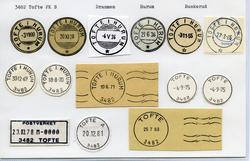 Stempelkatalog 3482 Tofte, Drammen, Hurum, Buskerud