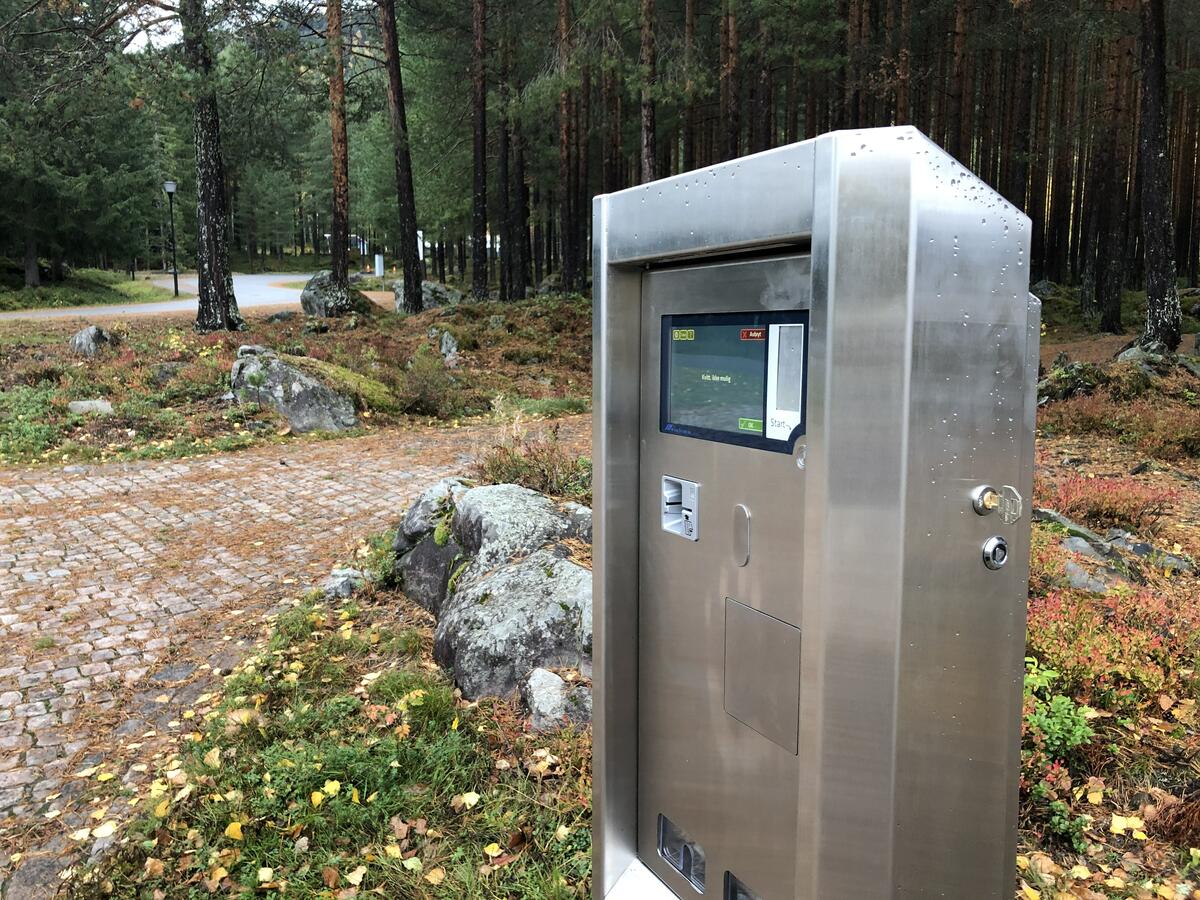 Betalingsautomat ved Norsk vegmuseum. Foto: Stian Tranung (Foto/Photo)