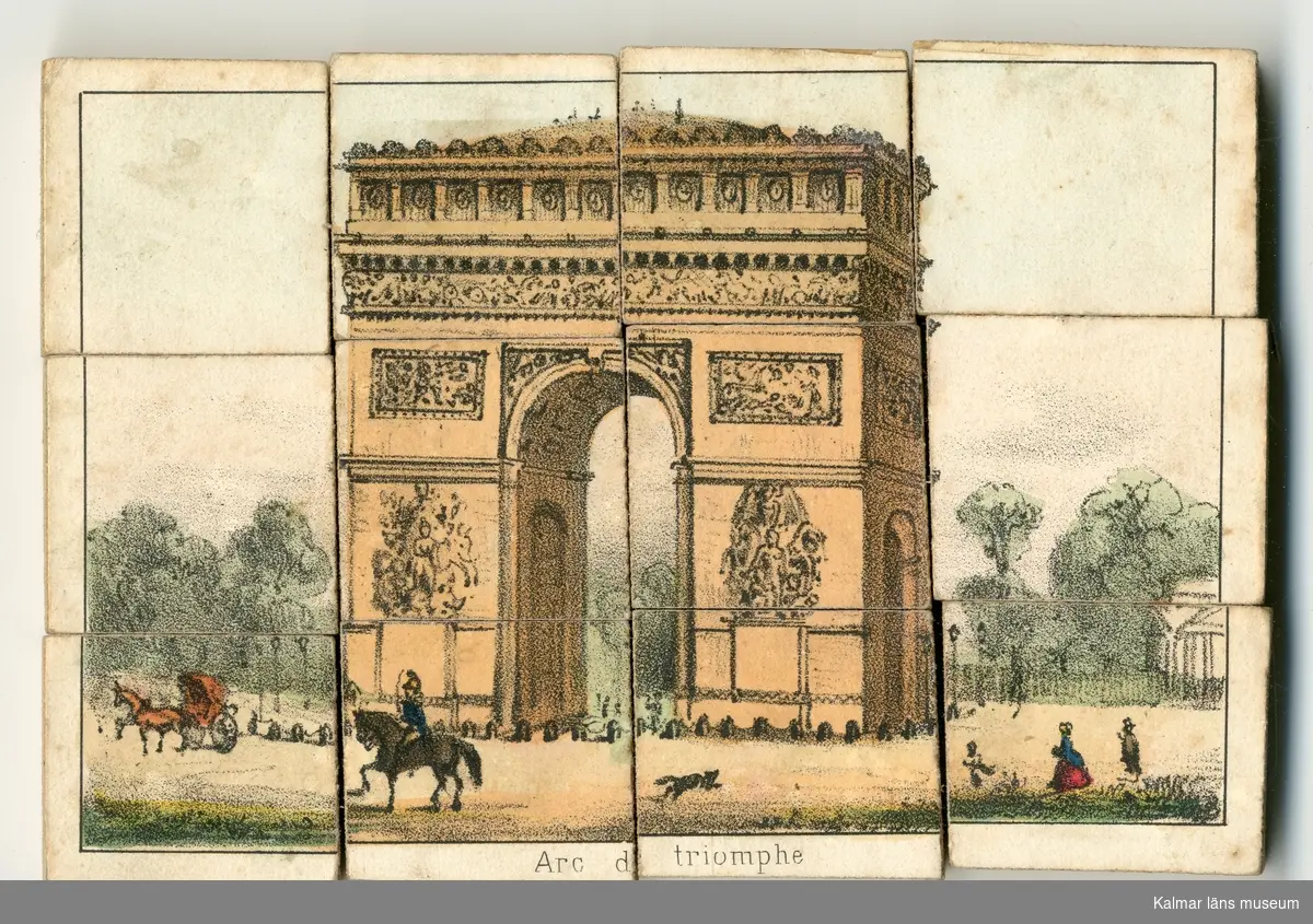 Arc de Triomphe och Fontaine de la Rue de Crenelle.